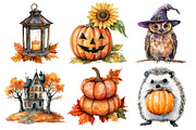 Adorable Halloween Fall Clipart, an Illustration by Pixels.Craft (Thumbnail 2 of 7)