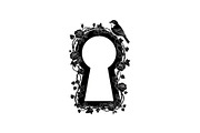 Floral Keyhole Frame SVG Bundle, an Illustration by Designs_River (Thumbnail 16 of 31)