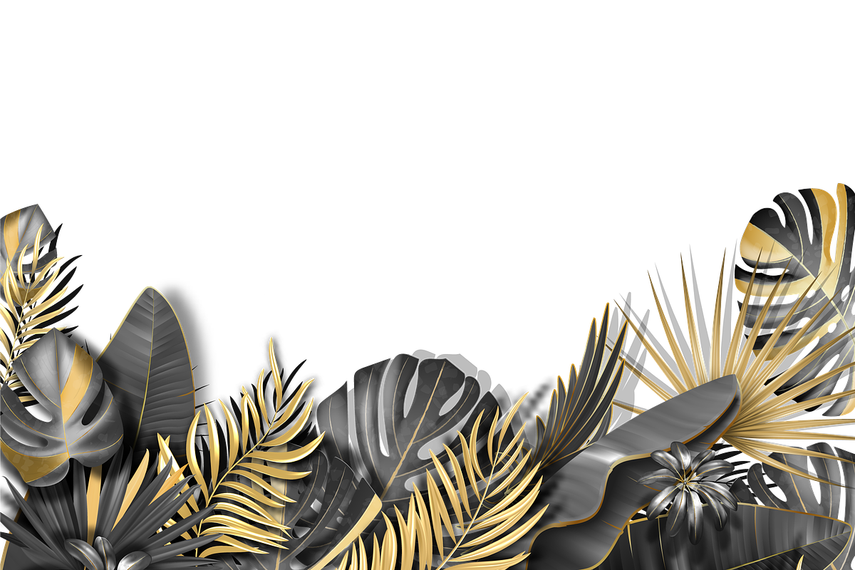 Botanical Tropical Leaves Frames, a Decorative Illustration by leezarius (Photo 6 of 7)