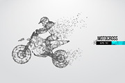 Silhouettes of a motocross rider, a Transportation Illustration by Matrosovv (Thumbnail 1 of 4)