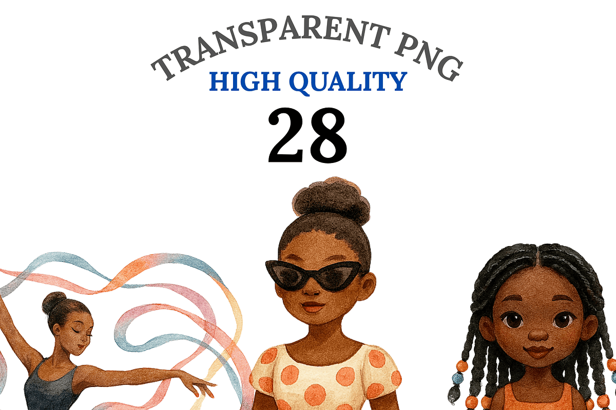 28 Black Woman Clipart, a Decorative Illustration by Pati Charm Studio (Photo 1 of 8)