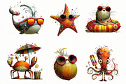 Whimsical Summer Clipart, an Illustration by Designworld (Thumbnail 3 of 8)