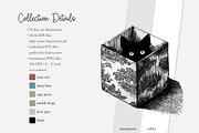 95 line art Cats clip art, an Animal Illustration by Poppy Lane Studio (Thumbnail 10 of 12)