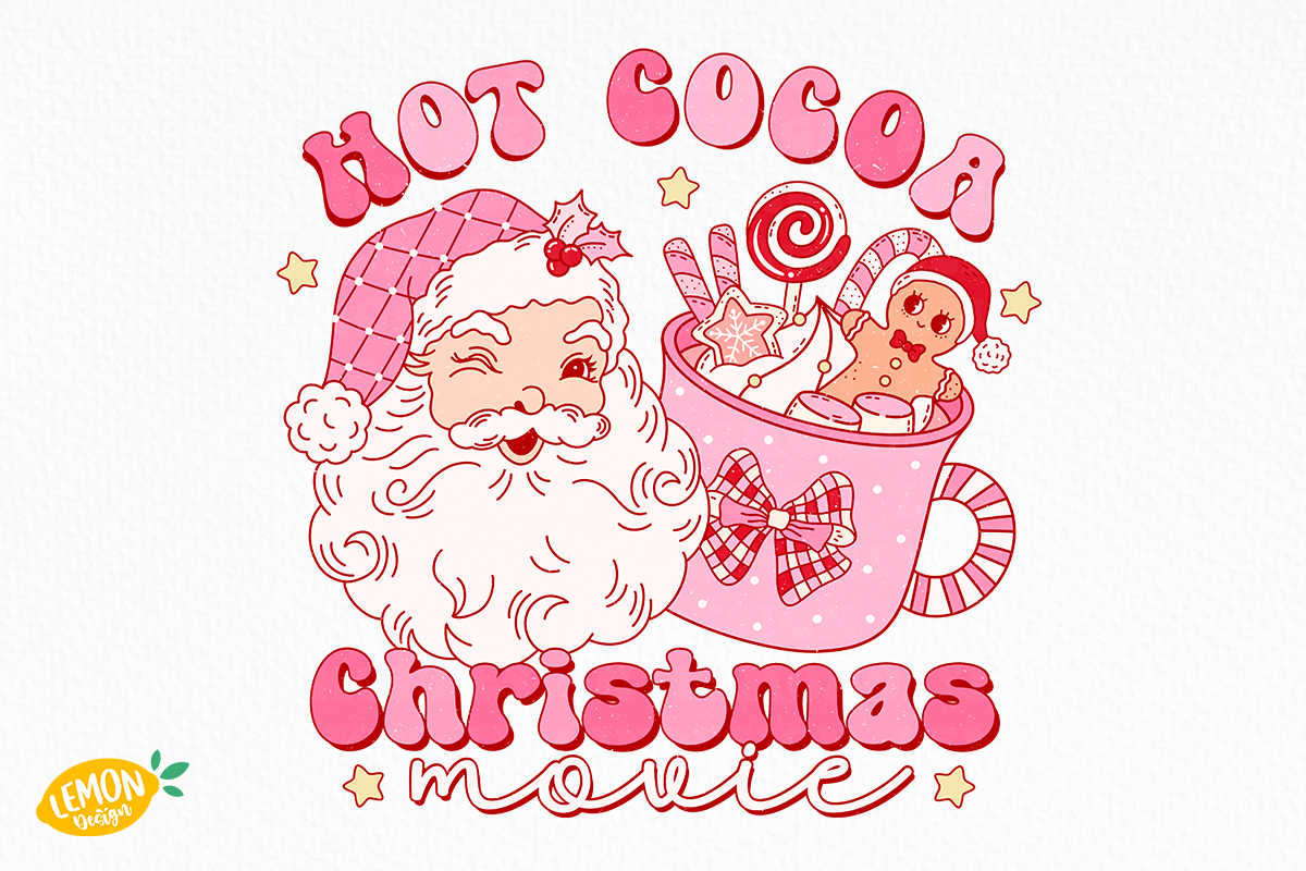 Pink Christmas PNG Sublimation, a Seasonal Illustration by LemonDesign (Photo 5 of 12)