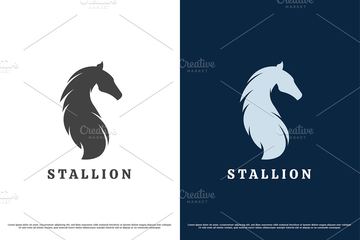 Horse Stallion Logo Design Icon, a Branding & Logo Template by Morvana Crew
