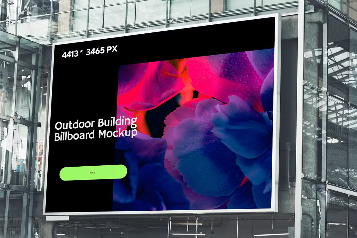 Billboard Mockup Template, an Advertising Mockup by PaperMoon (Photo 2 of 4)