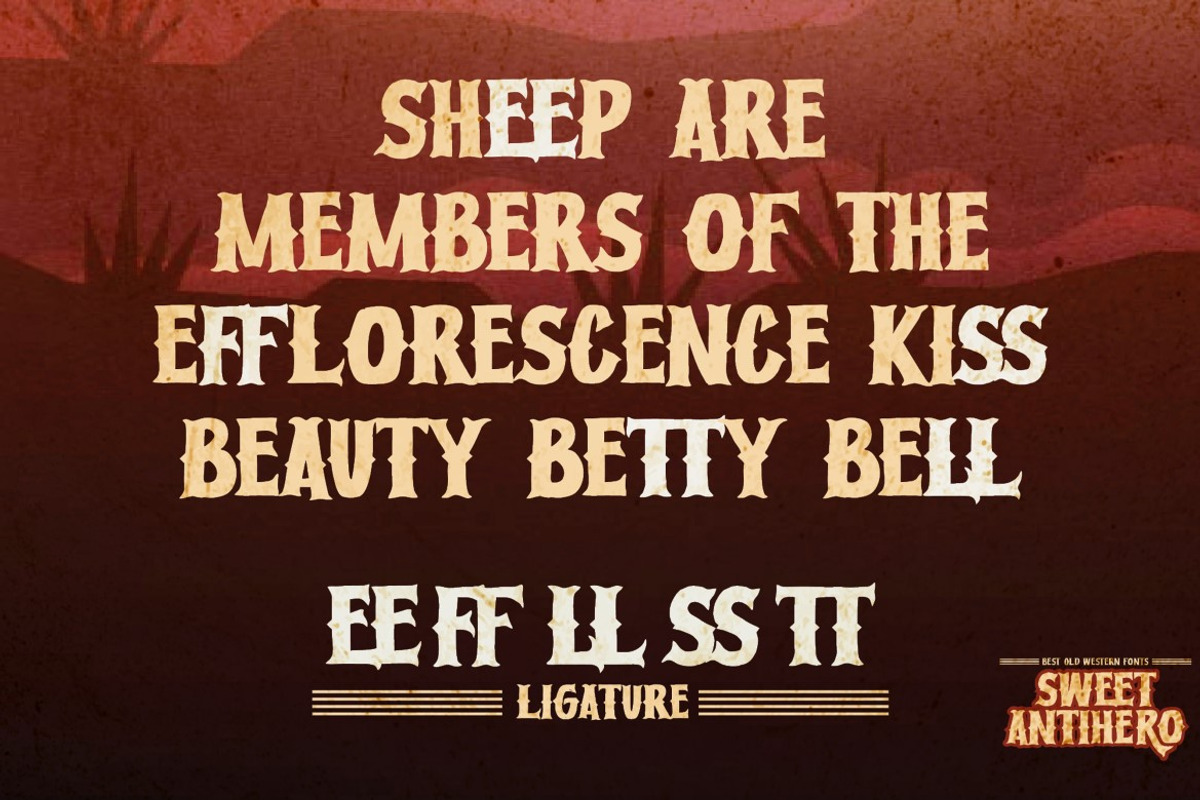 Sweet Antihero-Vintage Western Font, a Font by Gassstype (Photo 7 of 8)