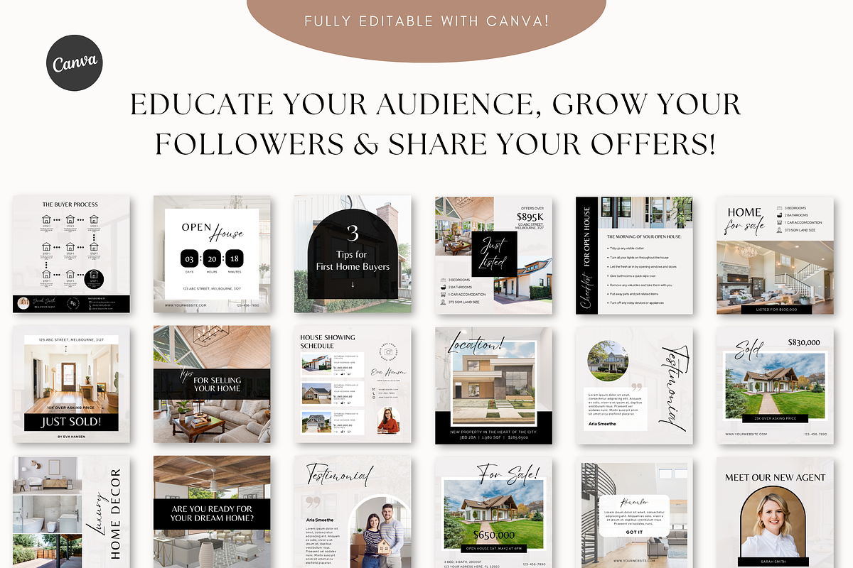 Real Estate Social Media Templates, a Social Media Template by Gebers Marketing & Design (Photo 3 of 10)