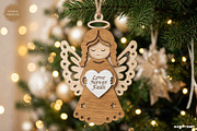 Nativity Angel Ornaments SVG Bundle, a Decorative Illustration by svgocean (Thumbnail 3 of 7)