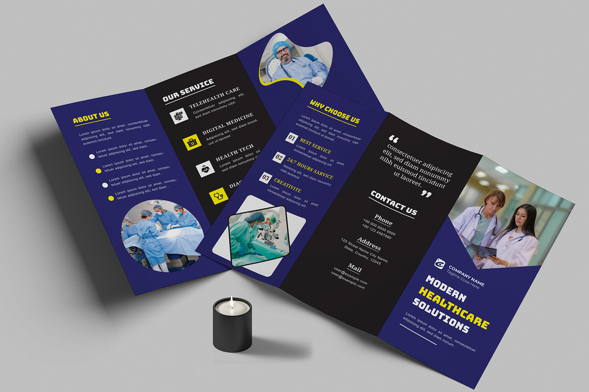 Medical Healthcare Trifold Brochure, a Brochure Template by MightyDesign (Photo 1 of 7)