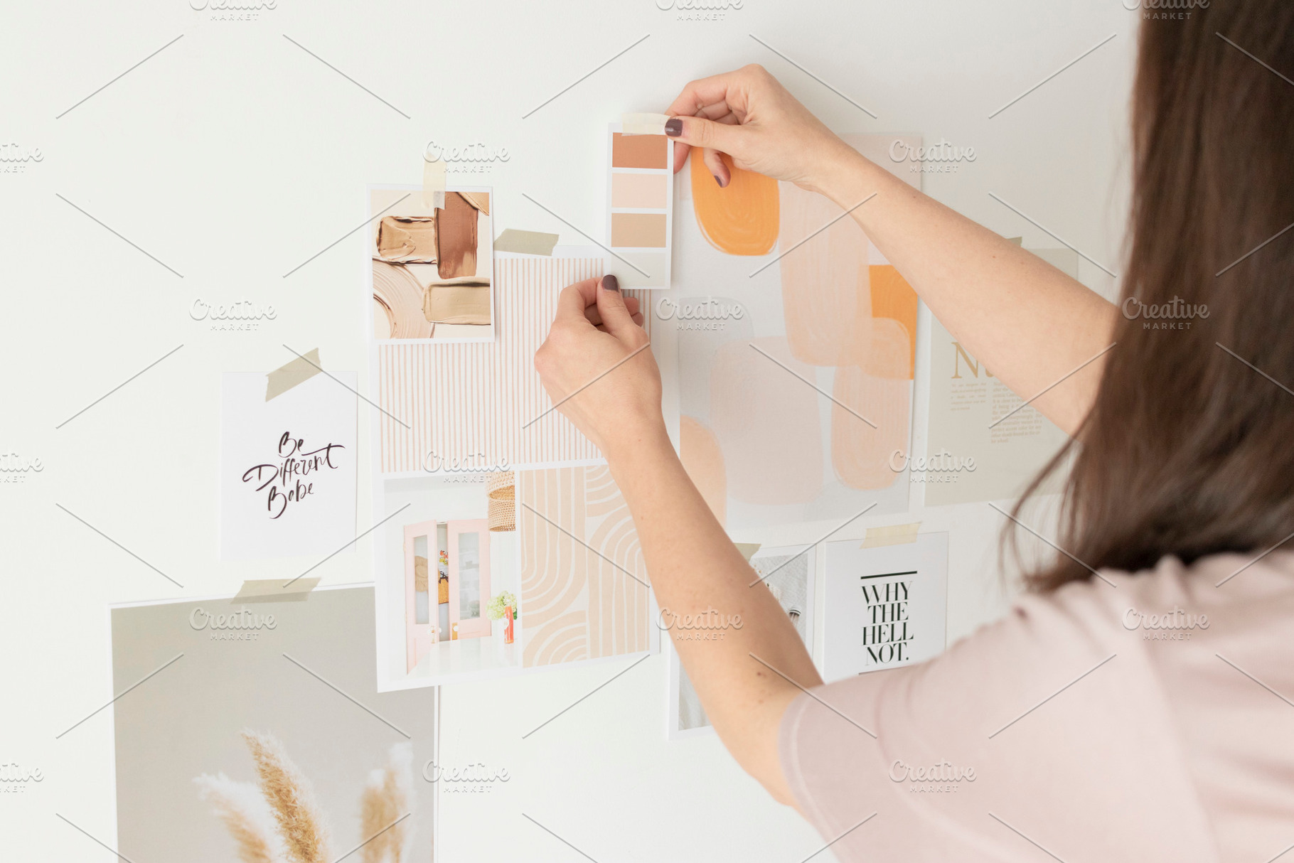 Business woman moodboard, a Business Photo by Superkitina