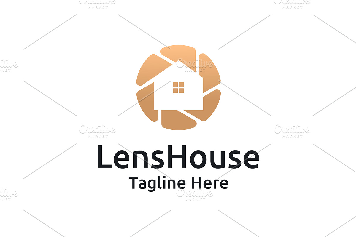 Gold Lens House Logo Design, a Branding & Logo Template by Artiveko (Photo 1 of 3)
