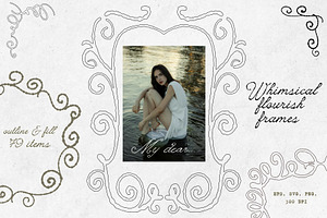 Whimsical Flourish Frames, an Object Graphic by PaperJamLab