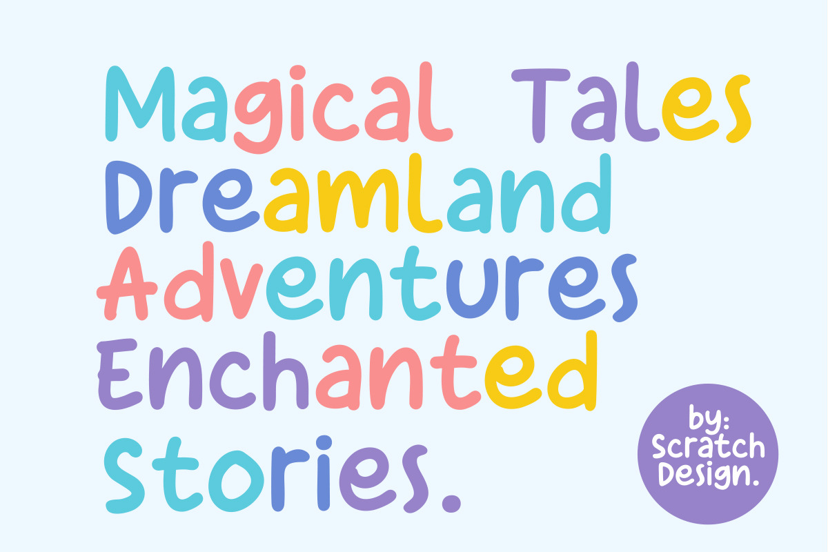 Super Kiddy Sans | Cute-Font, a Sans Serif Font by Scratch Design (Photo 2 of 13)