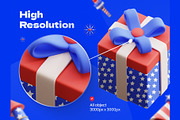 Independence Day 3D Icons, an Object 3D Model by Rakata Studio (Thumbnail 3 of 7)