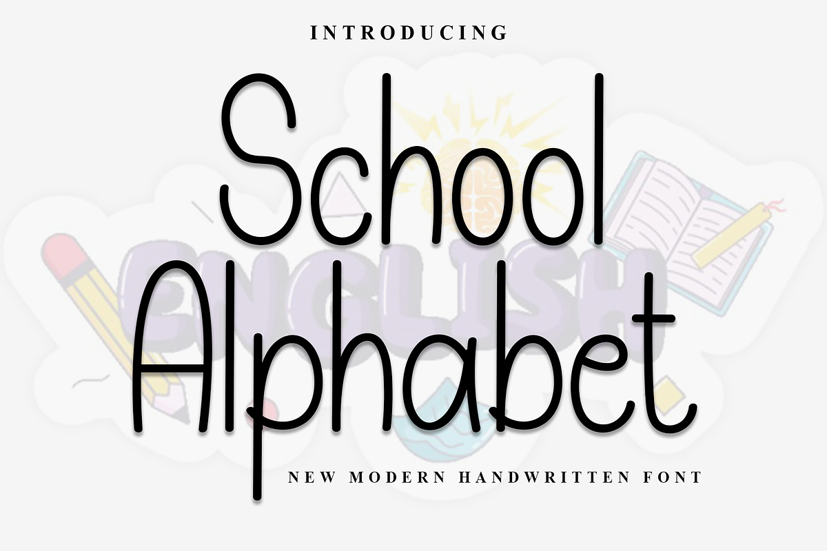 School Alphabet, a Sans Serif Font by InermediaSTUDIO (Photo 1 of 8)