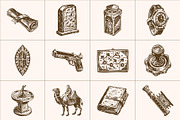 Vintage History Art Illustration Set, an Education Illustration by Prosymbols (Thumbnail 5 of 8)