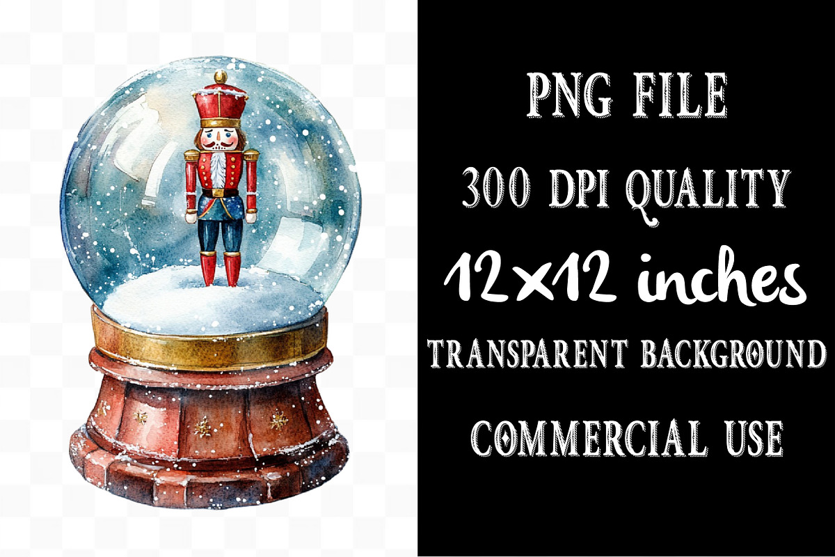 Christmas Snow Globe Sublimation, an Illustration by Designking (Photo 4 of 5)