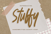 Stuffy - Handwritten Script Font, a Script Font by Gassstype (Thumbnail 1 of 8)