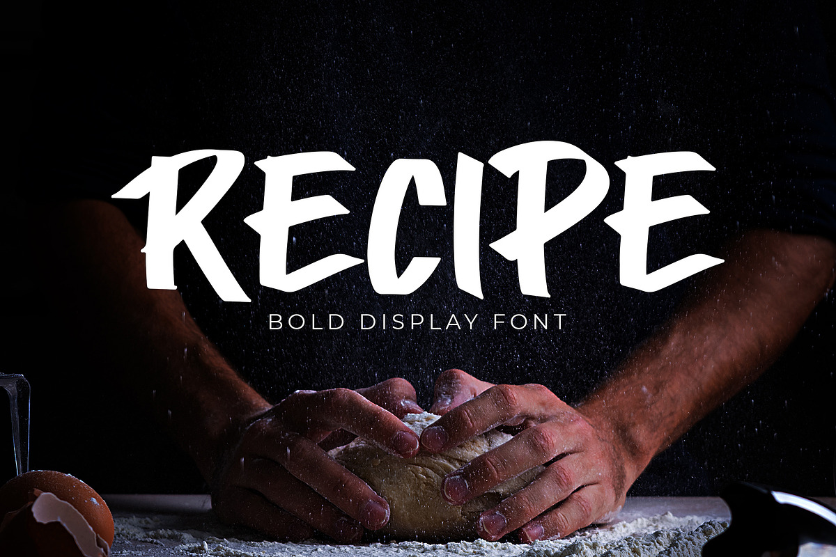 Recipe Bold Display Font, a Script Font by Giant Design (Photo 1 of 10)