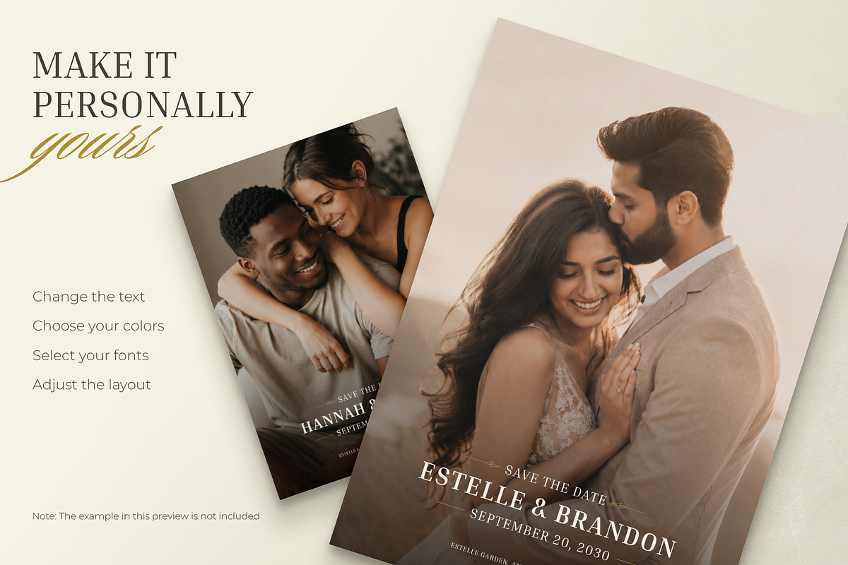 Modern Wedding Save the Date (Canva), an Invitation Template by Vasya Kobelev (Photo 3 of 7)