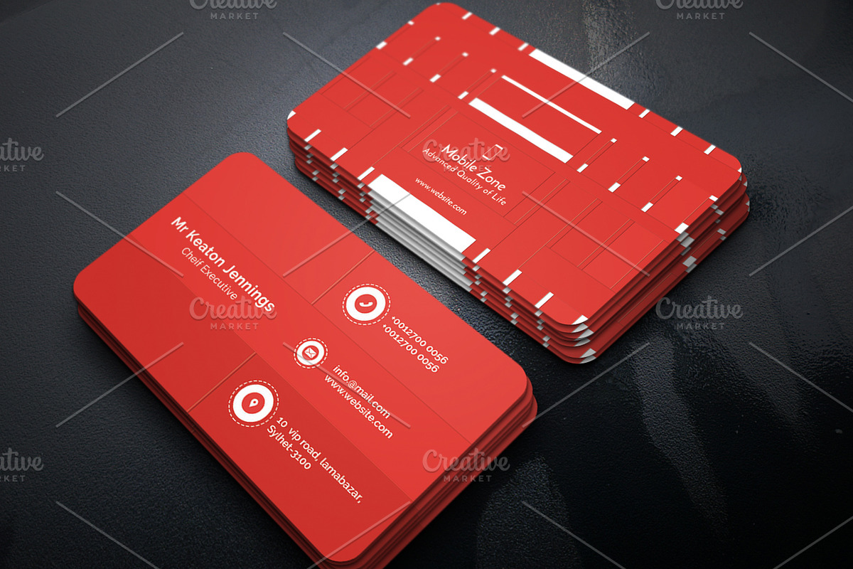 Mobile Zone Business Card, a Business Card Template by Helal Shop (Photo 1 of 4)