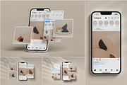 Instagram Post and Stories Mockup, a Device Mockup by graphicstuff.std (Thumbnail 1 of 10)