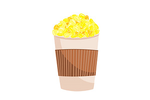 Cup of hot fresh boiled corn. Fast, a Food Illustration by Toltemara