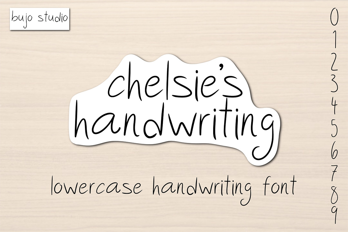 Chelsie's Handwriting Font, a Handwritten Font by Bujo Studio (Photo 1 of 5)