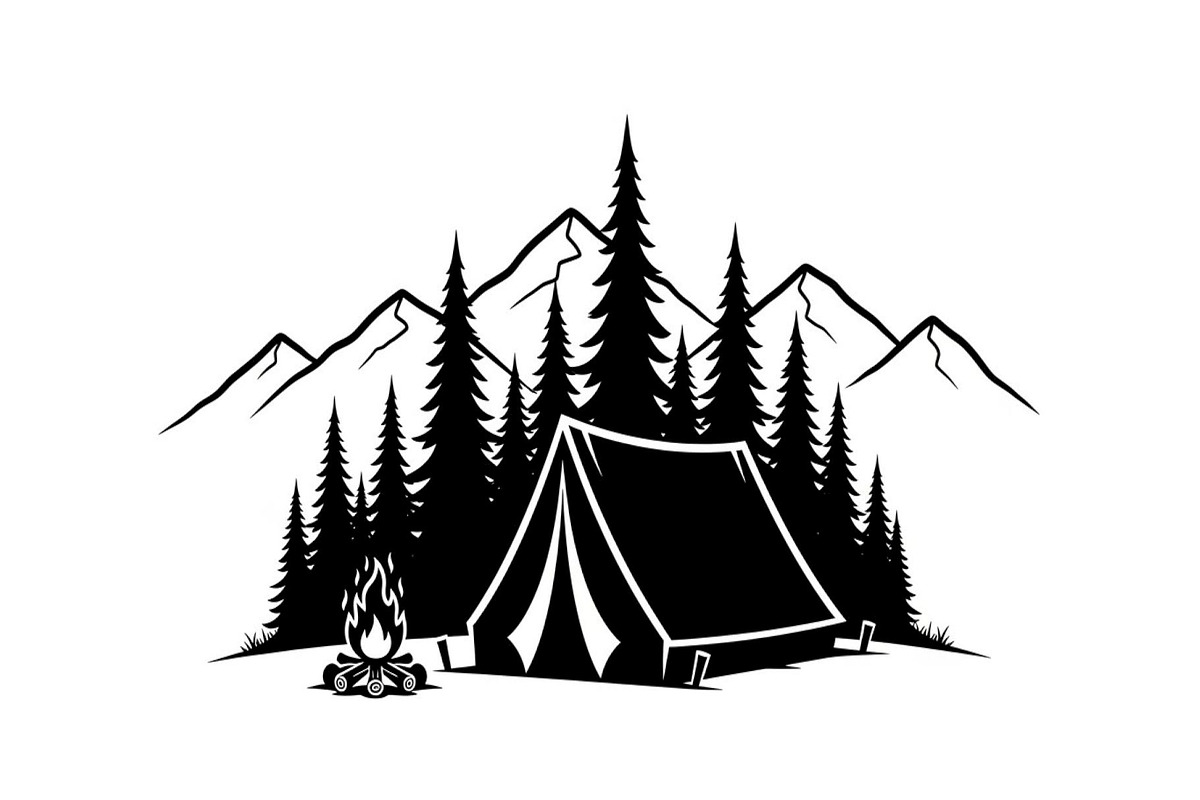50 Camping Mountain Vector Bundle, an Illustration by jahid234 (Photo 41 of 51)