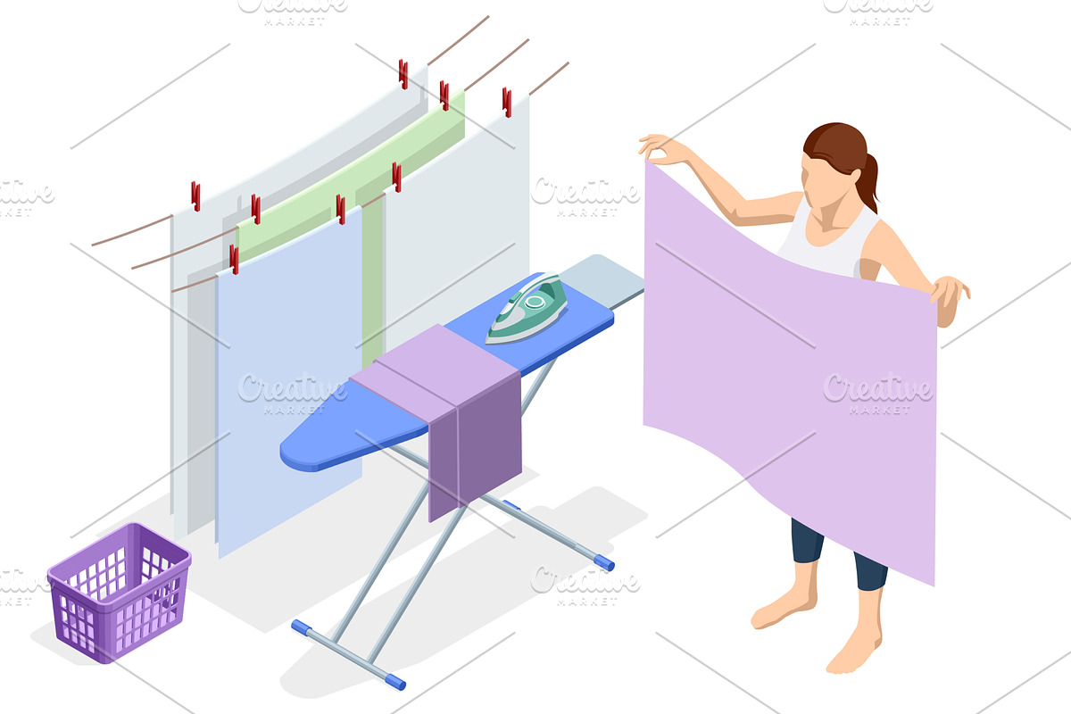 Isometric illustration of a woman, an Object Illustration by Golden Sikorka