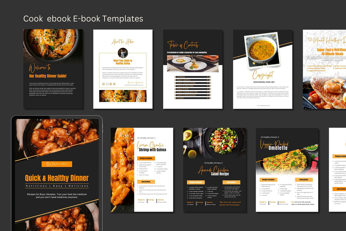 Canva Recipe Cookbook ebook Template, a Magazine Template by TheBrightGrap (Photo 3 of 10)