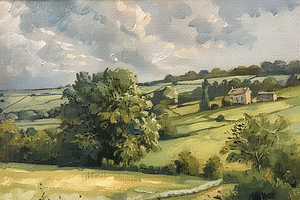 40 Countryside Digital Oil Paintings