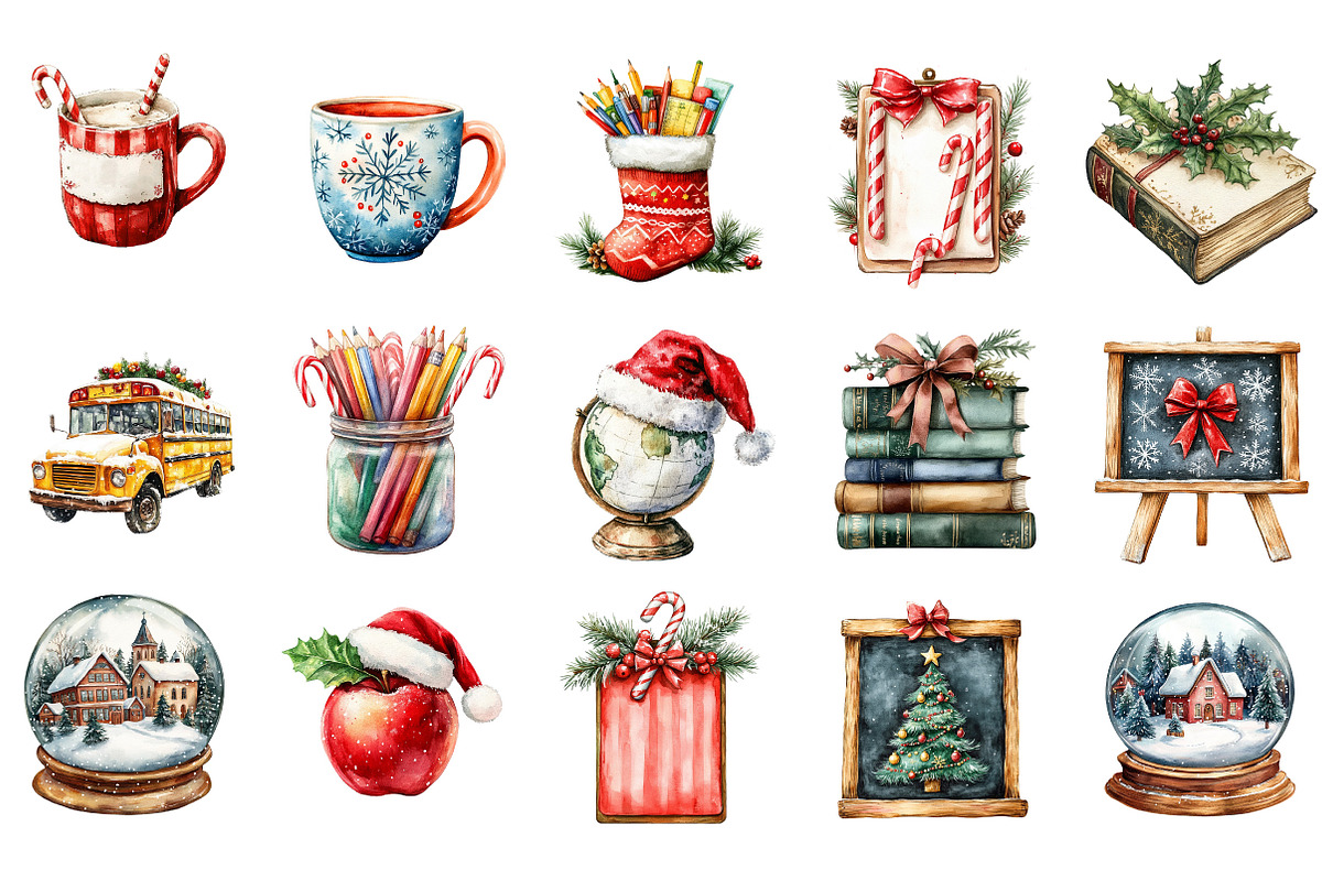 Cute Teachers Clipart, an Illustration by Designking (Photo 3 of 5)