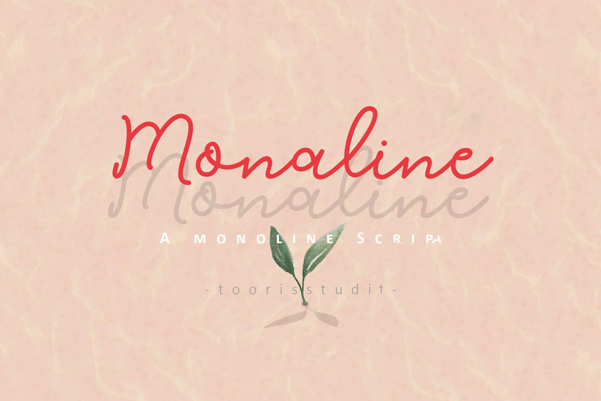 monaline mono script, a Script Font by Tooris (Photo 8 of 8)