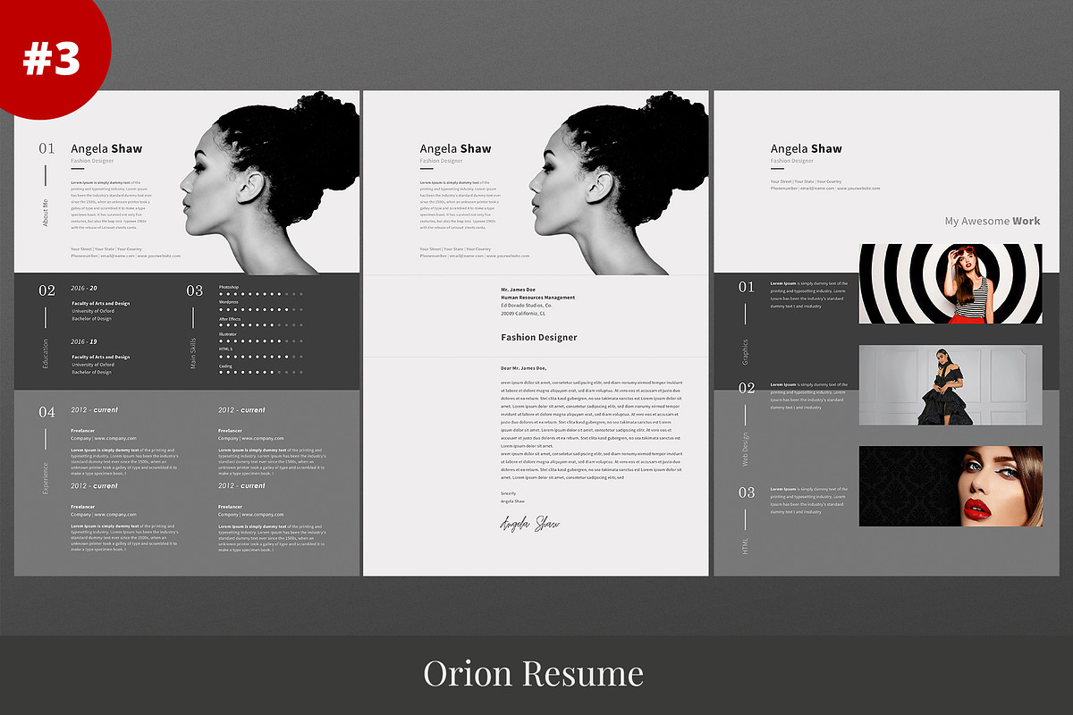 Resume Template Bundle - Vol 03, a Resume Template by Nina Shaw (Photo 4 of 8)