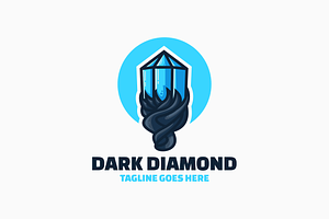 Dark Diamond Mascot Cartoon Logo, a Branding & Logo Template by Artnivora.Std
