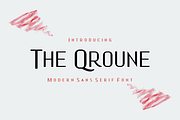 The Qroune  - Font, a Sans Serif Font by artchiles_design (Thumbnail 1 of 5)