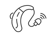 Hearing aid line icon set, an Outline Icon by ElineDesign (Thumbnail 3 of 3)