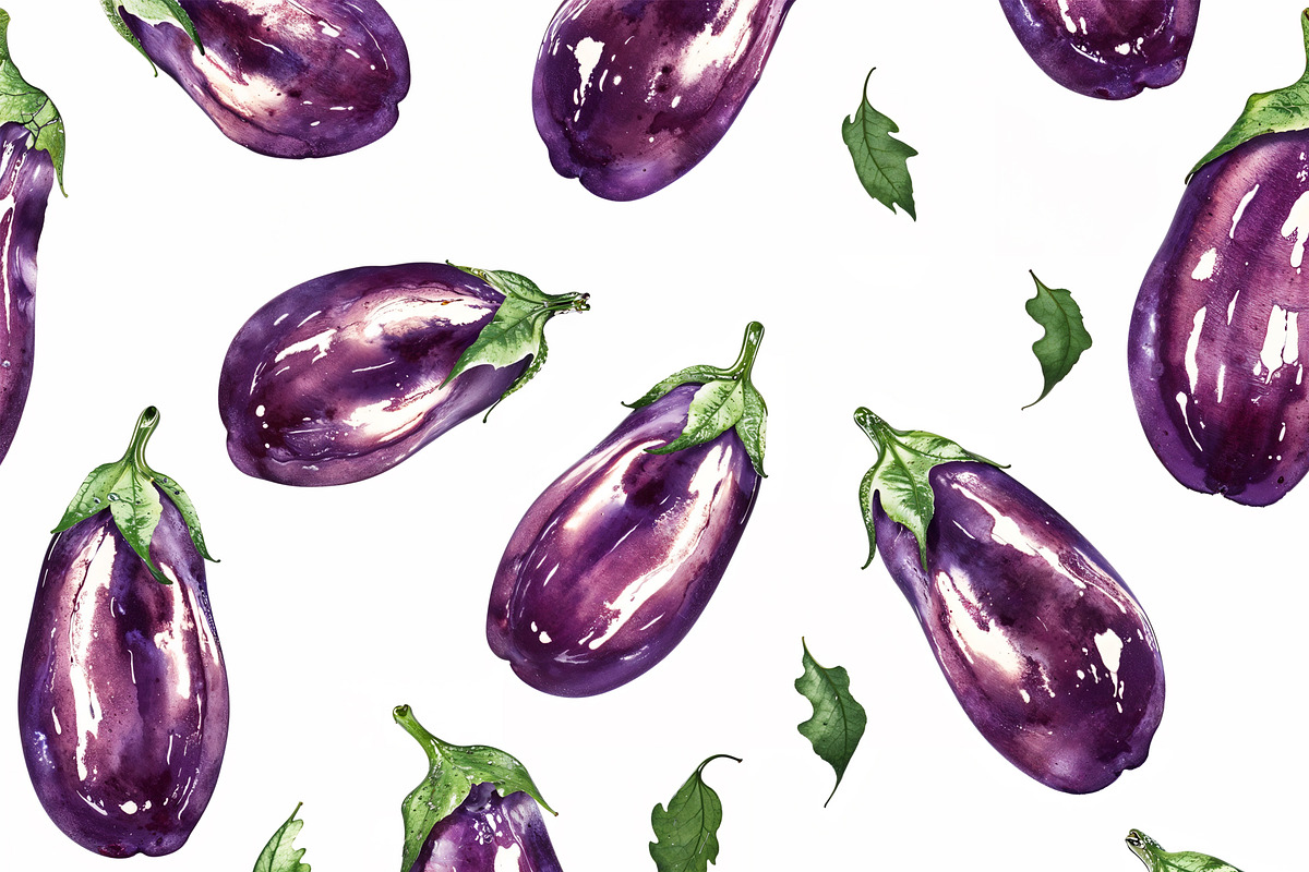 Set of 15 Seamless Vegetable Pattern, a Decorative Illustration by Miss Patterns (Photo 9 of 16)