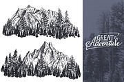 Mountains Vector Set, an Illustration by Molly art (Thumbnail 5 of 13)
