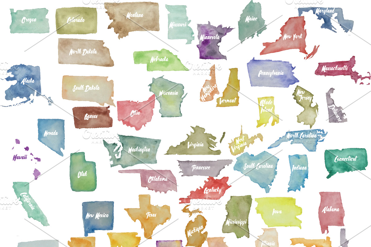 Watercolor States, an Illustration by Valeri Nick (Photo 3 of 3)