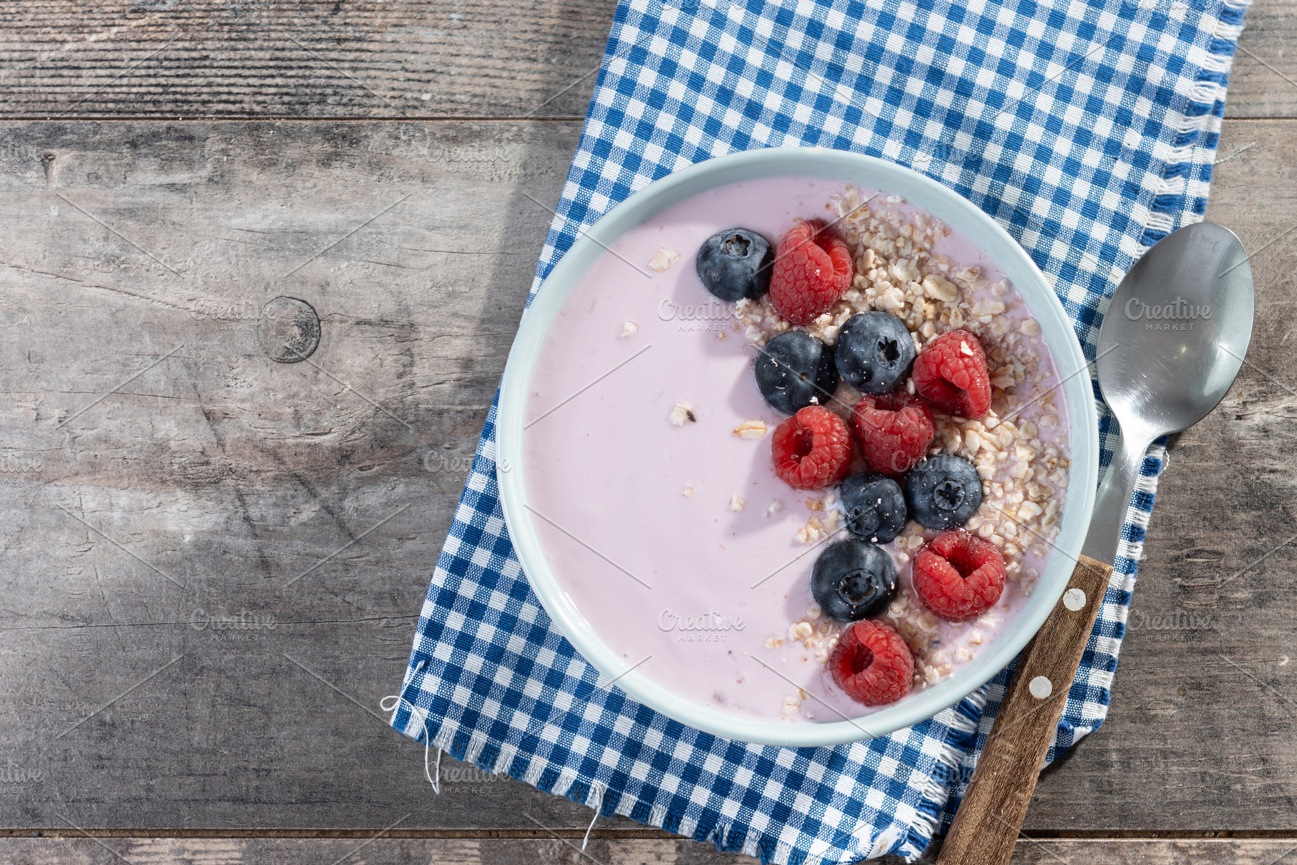 Healthy smoothie bowl with berries, a Food & Drink Photo by etorres69