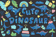 Cute Dinosaur Vector Clipart, an Animal Illustration by RabbitAndPencil (Thumbnail 4 of 10)