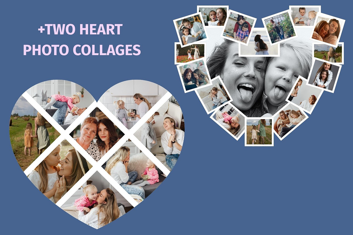 Mother’s Day Photo Collage Canva, a Design Template by GraphiCarola (Photo 3 of 6)