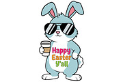 Cool Bunny Happy Easter T-Shirt SVG, a Seasonal Illustration by Ghagra (Thumbnail 2 of 4)