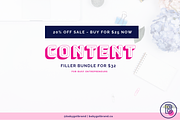 IG Content Filler Bundle - 20% off, a Social Media Template by blackdahliapress (Thumbnail 1 of 3)