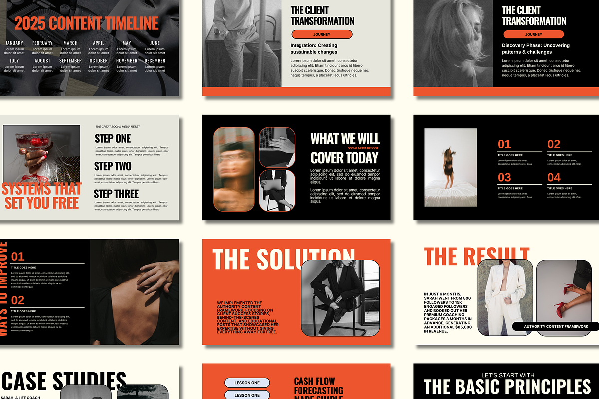 Bold Modern Slide Deck Template, a Presentation Template by Solana Creative Co. (Photo 8 of 11)