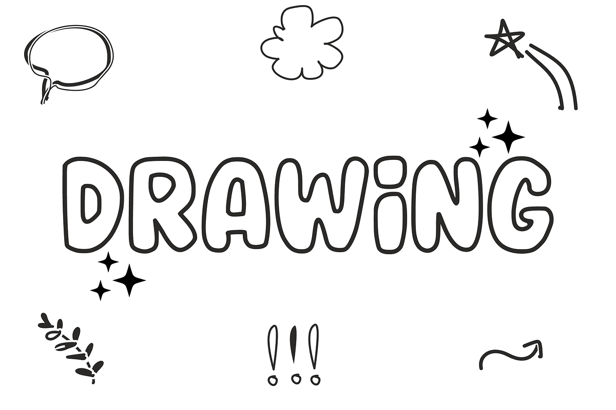 Kids Doodle - Doodle Font Types, a Font by KiddoGlyphs Studio (Photo 3 of 3)