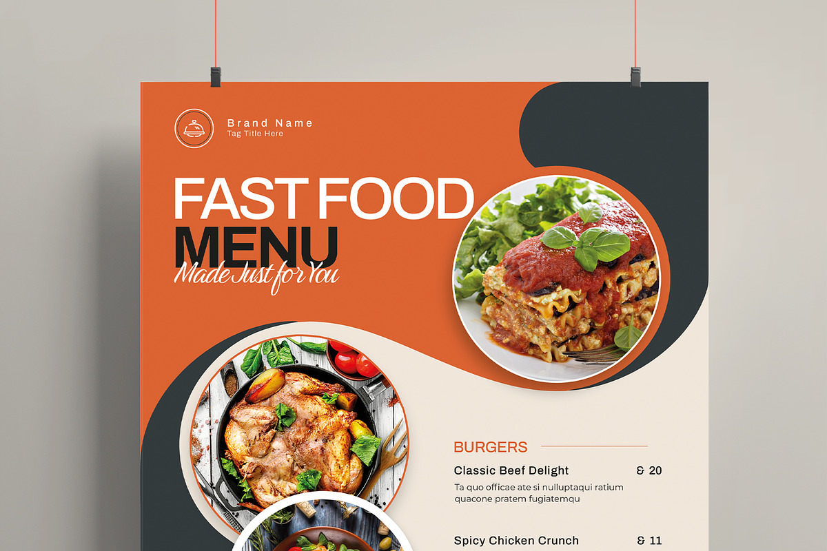 Fast Food Menu Template